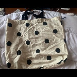 Polka dot Black and White Tote Bag